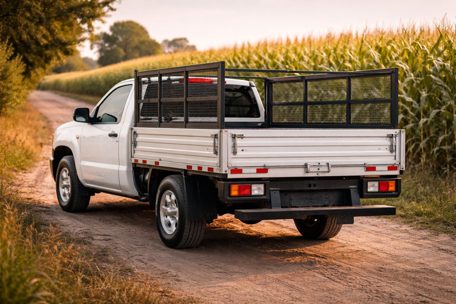 Camioneta con redila tipo jaula para carga